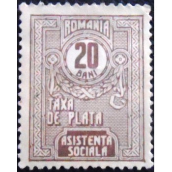Imagem do Selo postal da Romênia de 1922 Asistenta Sociala 20