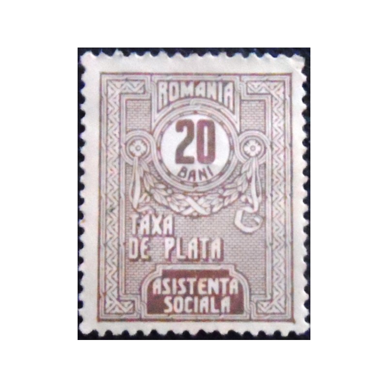 Imagem do Selo postal da Romênia de 1922 Asistenta Sociala 20