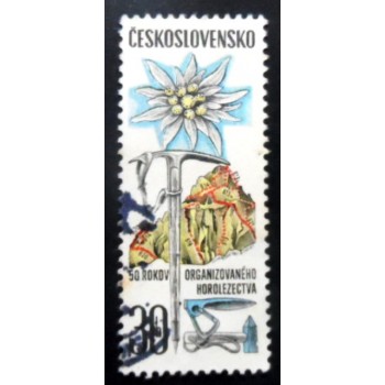 Selo postal da Tchecoslováquia de 1971 Mountain Climbing Organization