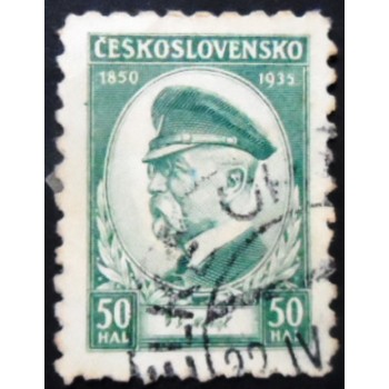 Selo postal da Tchecoslováquia de 1935 Thomas Garrigue Masaryk 50