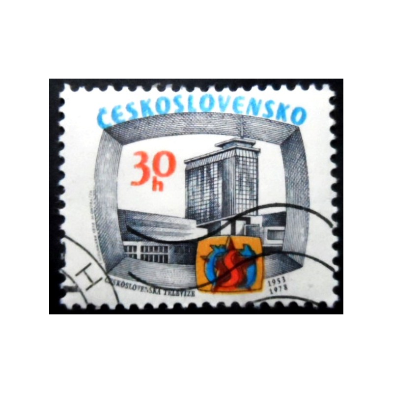 Selo postal da Tchecoslováquia de 1978 Czechoslovak Television