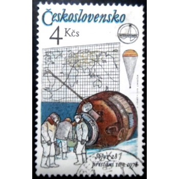 Selo postal da Tchecoslováquia de 1979 Soyuz 28