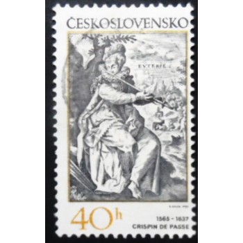 Selo postal da Tchecoslováquia de 1982 Euterpe