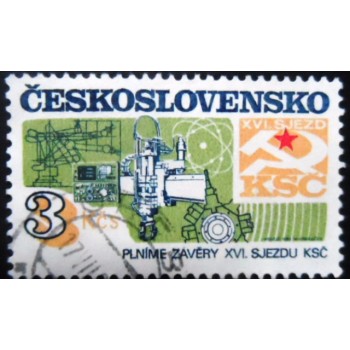 Selo postal da Tchecoslováquia de 1982 Science and Technology