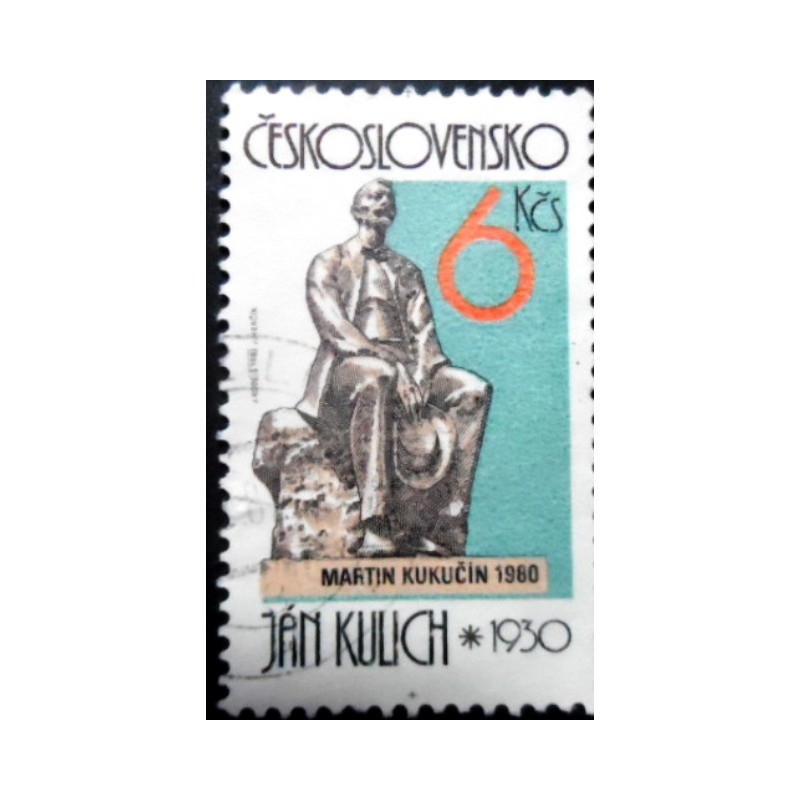 Selo postal da Tchecoslováquia de 1982 Martin Kukučín