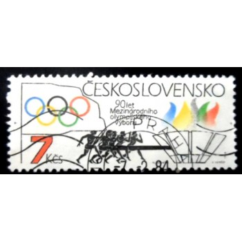 Selo postal da Tchecoslováquia de 1984 International Olympic Committee