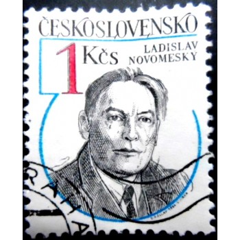 Selo postal da Tchecoslováquia de 1984 Ladislav Novomesky