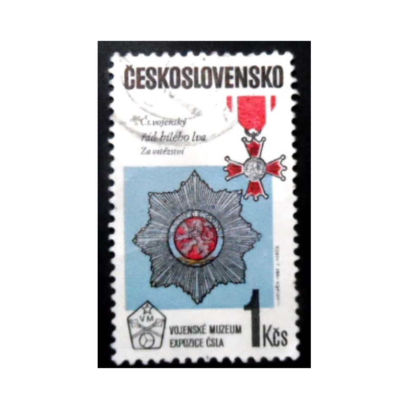 Selo postal da Tchecoslováquia de 1985 Za Vitezstvi Order