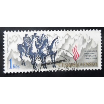 Selo postal da Tchecoslováquia de 1989 Slovak Uprising