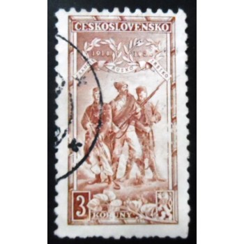 Selo postal da Tchecoslováquia de 1934 Legionnaires