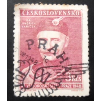 Selo postal da Tchecoslováquia de 1948 Jindřich Vaníček