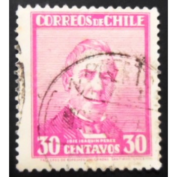 Selo postal do Chile de 1934 José Joaquín Pérez 30