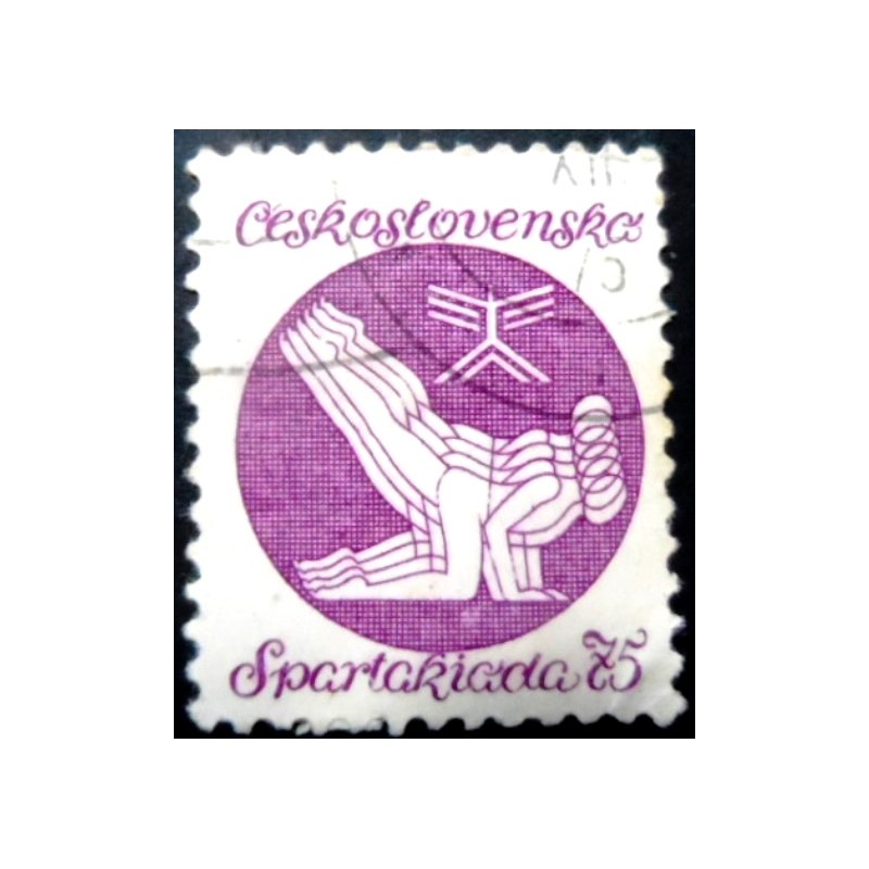 Selo postal da Tchecoslováquia de 1975 Spartakiada