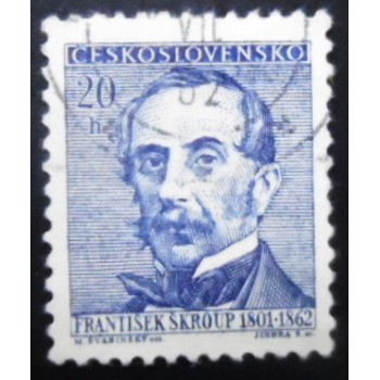 Selo postal da Tchecoslováquia de 1962 František Škroup 20