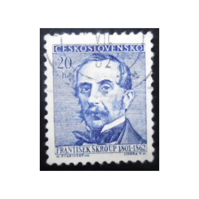 Selo postal da Tchecoslováquia de 1962 František Škroup 20