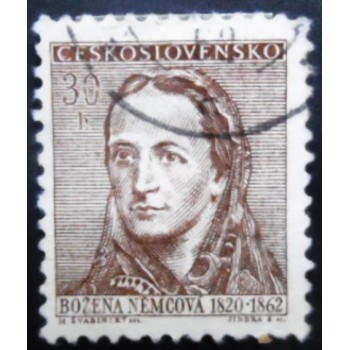 Selo postal da Tchecoslováquia de 1962 Božena Němcová