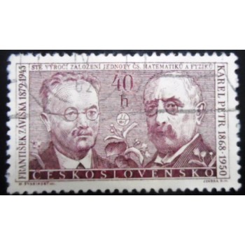 Selo postal da Tchecoslováquia de 1962 František Záviška and Karel Petr