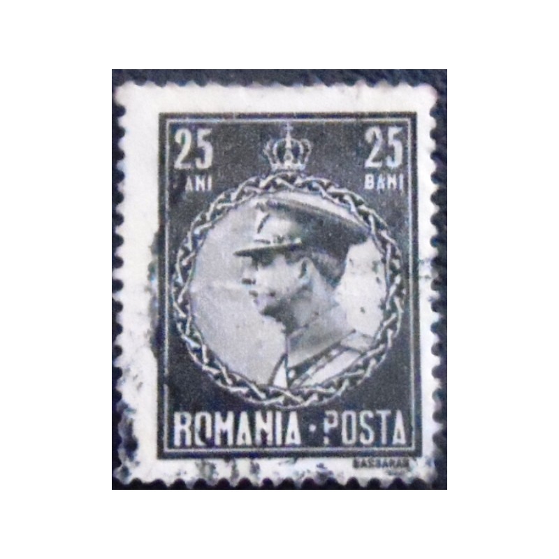 Imagem do Selo postal da Romênia de 1930 King Carol II 25