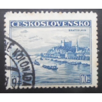 Selo postal da Tchecoslováquia de 1936 Bratislava