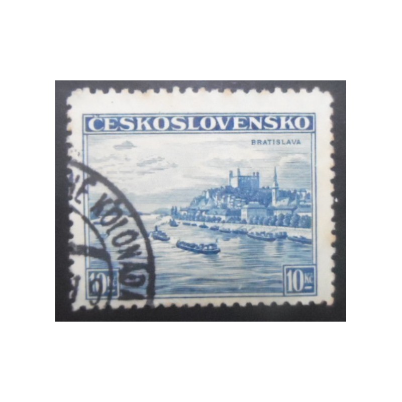 Selo postal da Tchecoslováquia de 1936 Bratislava