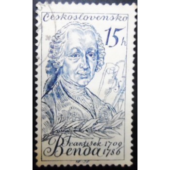 Selo postal da Tchecoslováquia de 1959 Frantisek Benda