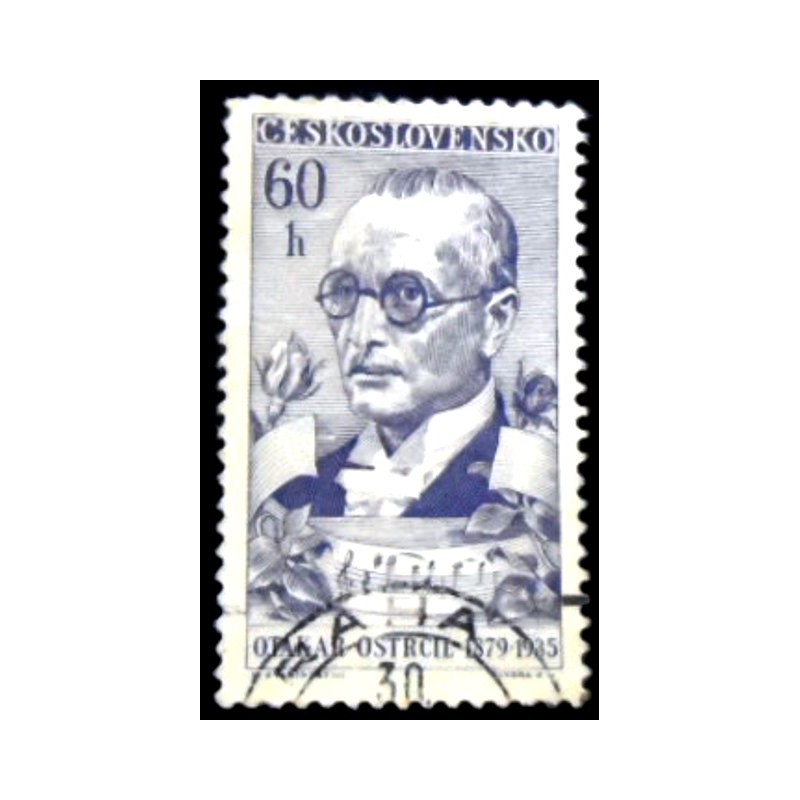 Selo postal da Tchecoslováquia de 1960 Otakar Ostrčil