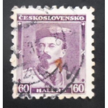 Selo postal da Tchecoslováquia de 1933 Miroslav Tyrš 60