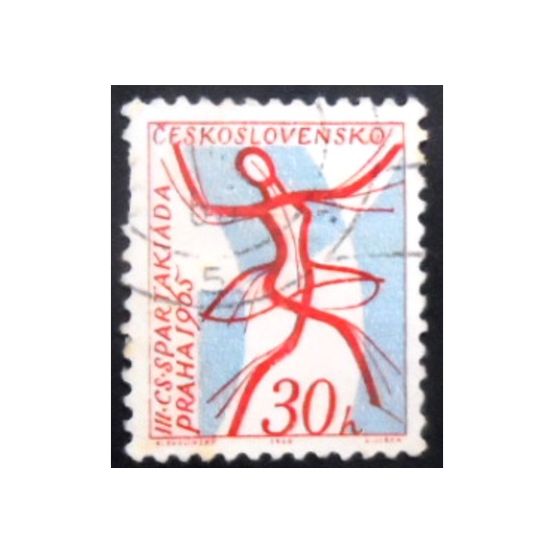 Selo postal da Tchecoslováquia de 1965 National Spartakiad