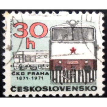 Selo postal da Tchecoslováquia de 1971 Class T478.3 Diesel