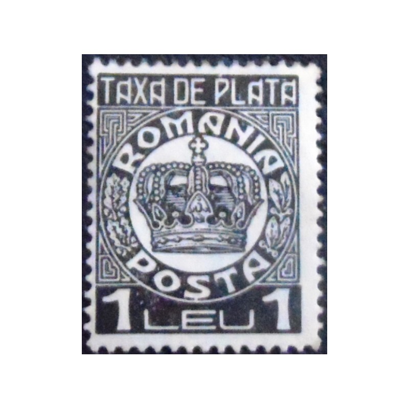 Imagem do Selo postal da Romênia de 1932 Crown 1