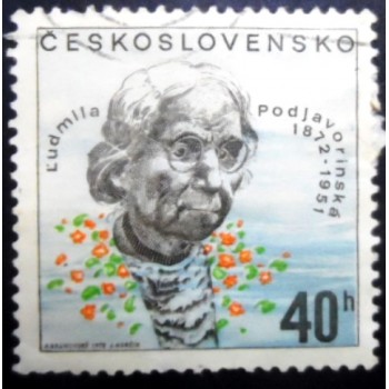 Selo postal da Tchecoslováquia de 1972 Ludmila Podjavorinsk