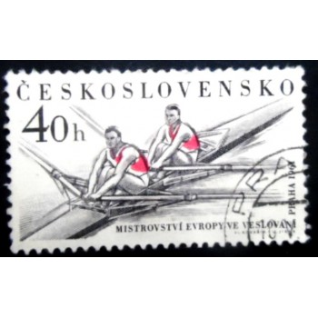 Selo postal da Tchecoslováquia de 1961 Propagace 50. ME 1961 v Praze