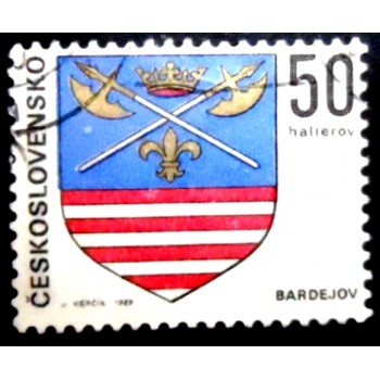 Selo postal da Tchecoslováquia de 1969 Bardejov