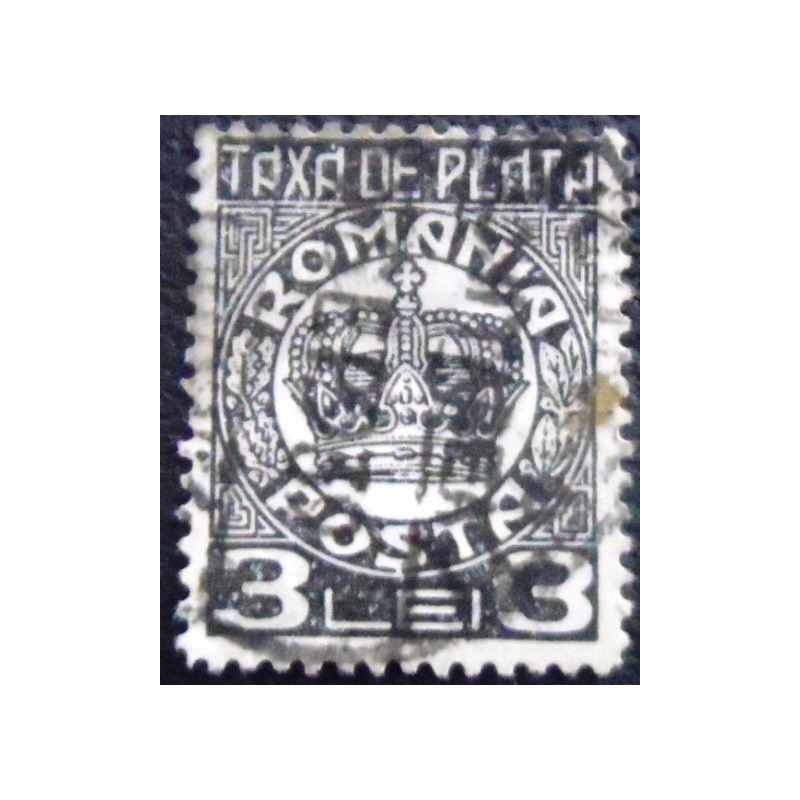 Imagem do Selo postal da Romênia de 1937 Crown 3