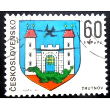 Selo postal da Tchecoslováquia de 1971 Trutnov