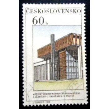 Selo postal Tchecoslováquia de 1968 New Parliament