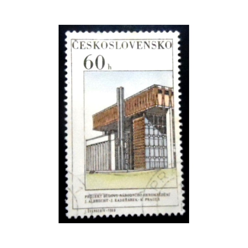 Selo postal Tchecoslováquia de 1968 New Parliament