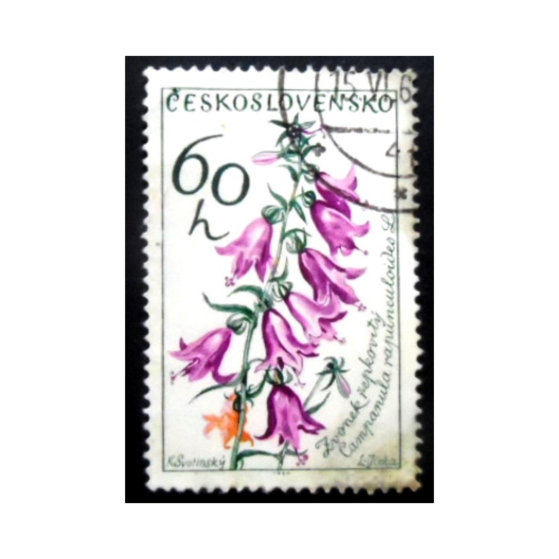 Selo postal Tchecoslováquia de 1964 Creeping bellflower