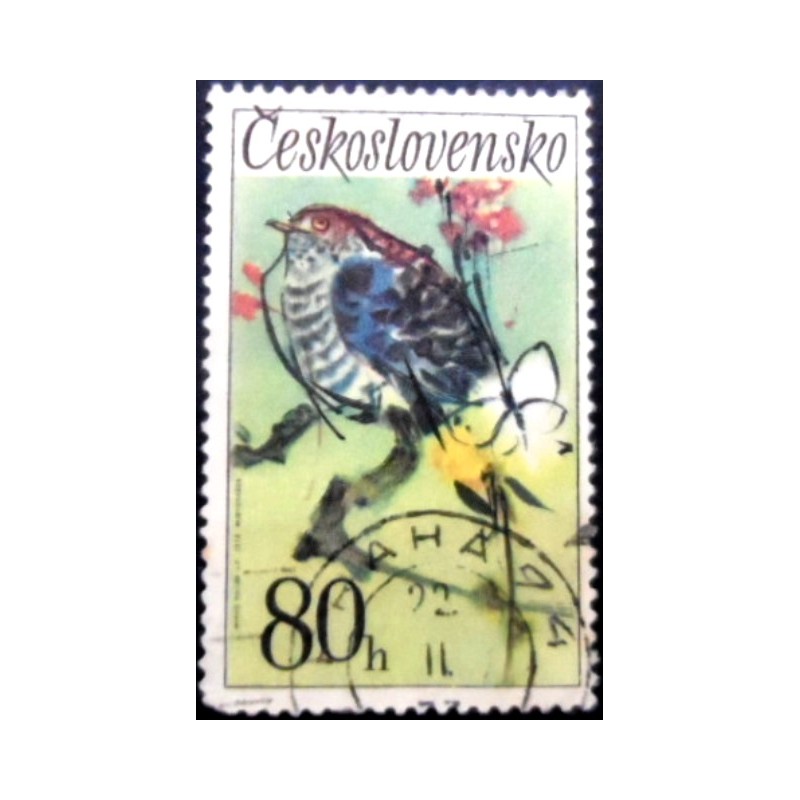 Selo postal Tchecoslováquia de 1972 Common Cuckoo