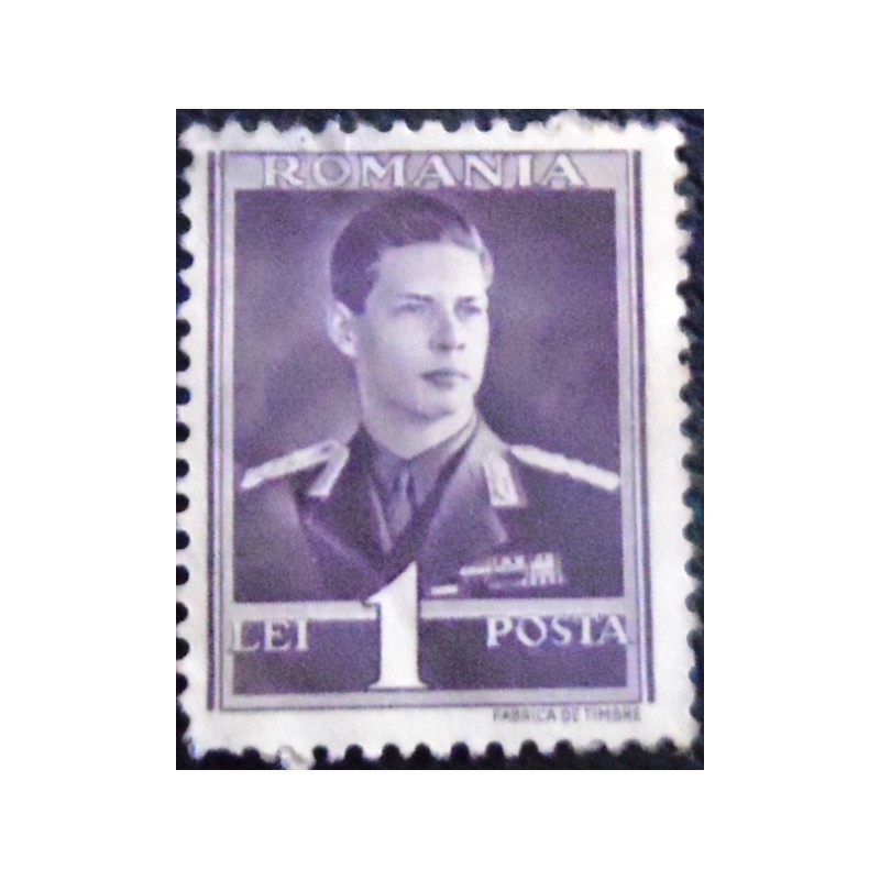 Imagem do Selo postal da Romênia de 1944 Michael I of Romania 1