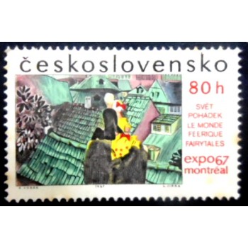 Selo postal Tchecoslováquia de 1967 Andersen fairy tale