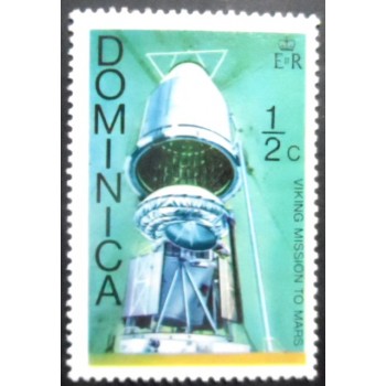 Selo postal de Dominica de 1976 Viking Spacecraft