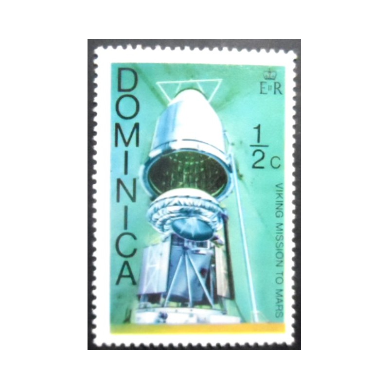 Selo postal de Dominica de 1976 Viking Spacecraft