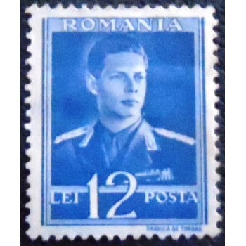 Imagem do Selo postal da Romênia de 1944 Michael I of Romania 12
