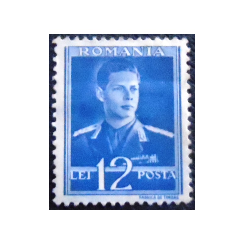 Imagem do Selo postal da Romênia de 1944 Michael I of Romania 12