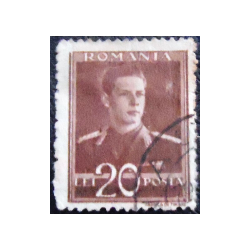 Imagem do Selo postal da Romênia de 1944 Michael I of Romania 20