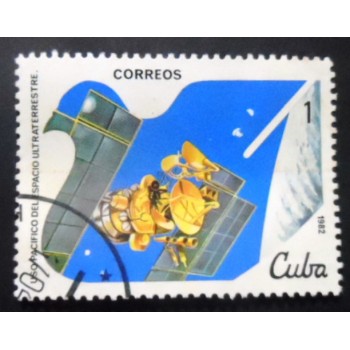 Selo postal de Cuba de 1982 Spacecraft Mars-1