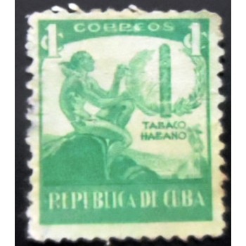 Selo postal de Cuba de 1939 Cigar industry N