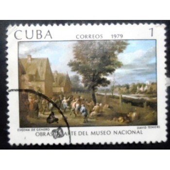 Selo postal de Cuba de 1979 David Teniers