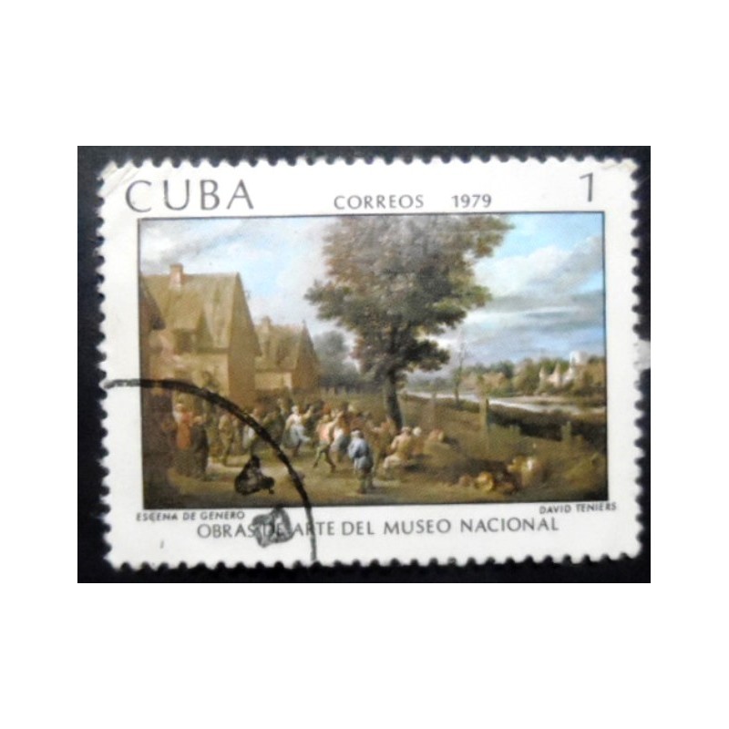 Selo postal de Cuba de 1979 David Teniers